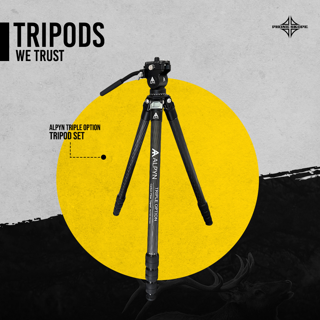 Alpyn Triple Option Tripod With With Fluid Video Head | Phone Skope